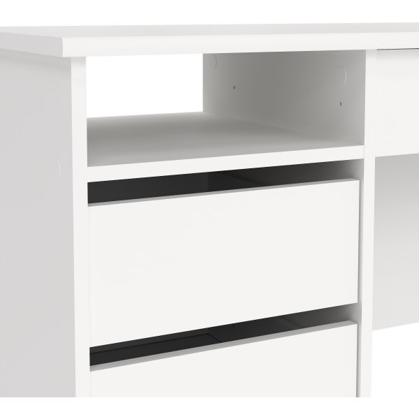 Small Officeline skrivebord 4 skuffer/1 lås, hvid