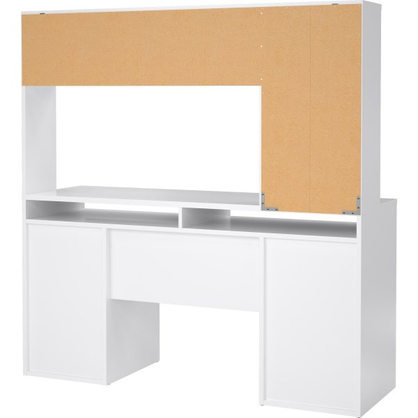 Small Officeline skrivebord m/overdel, hvid