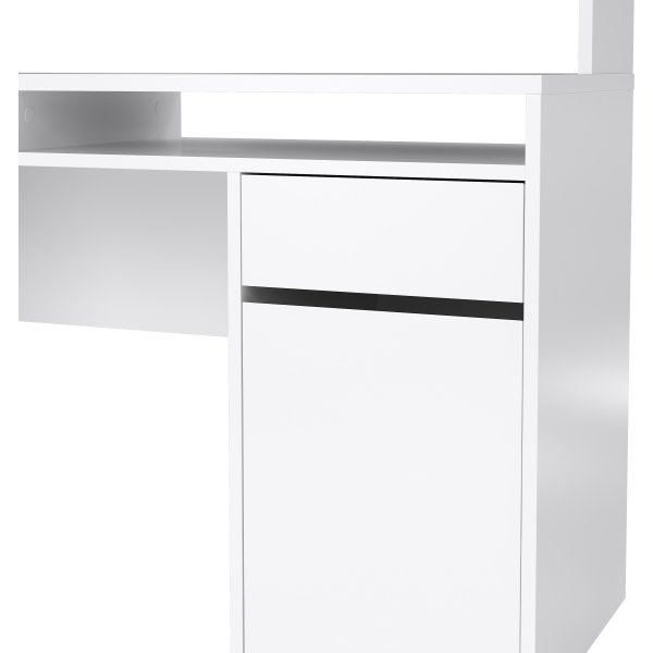 Small Officeline skrivebord m/overdel, hvid