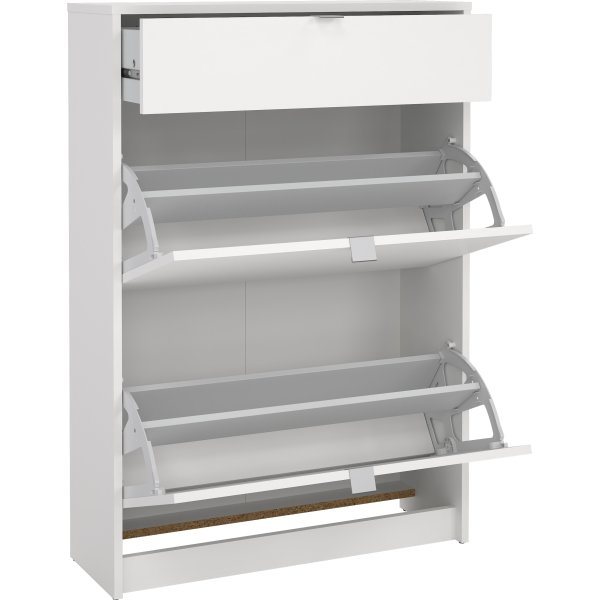 Coreline skoskab 2 låger/1 skuffe, hvid