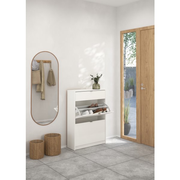 Coreline skoskab 2 låger/1 skuffe, hvid