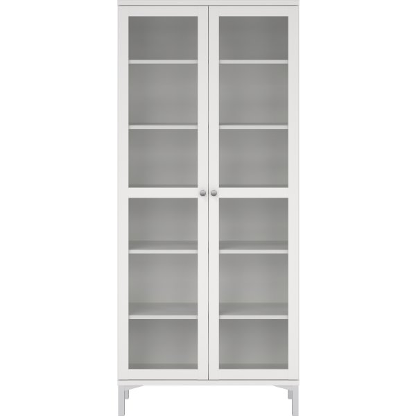 Serveline vitrineskab 2 døre, hvid