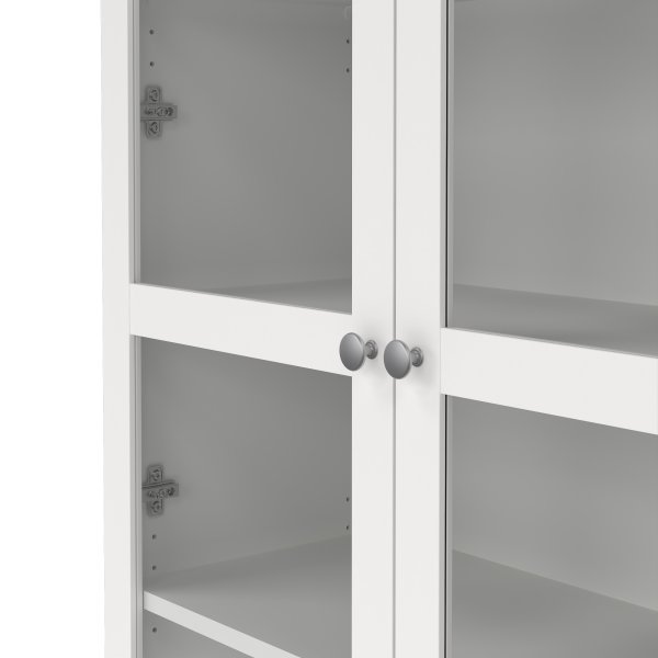 Serveline vitrineskab 2 døre, hvid