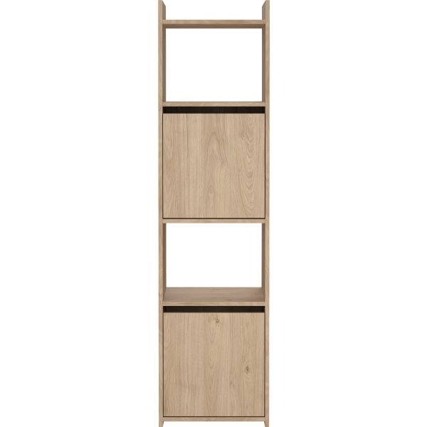 Small Officeline høj bogreol m/2 døre, eg