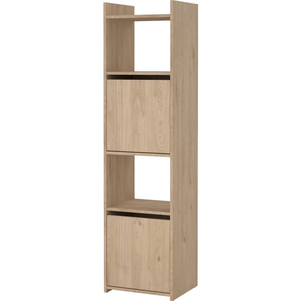 Small Officeline høj bogreol m/2 døre, eg