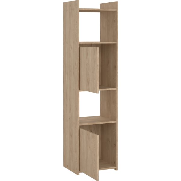 Small Officeline høj bogreol m/2 døre, eg