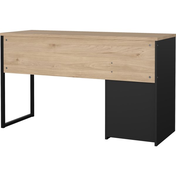 Small Officeline skrivebord 1 skab/1 skf, eg/sort