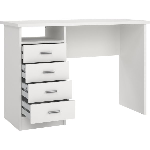 Small Officeline skrivebord 4 skuffer, hvid