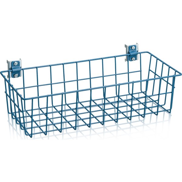 Trådkurv til værktøjstavle, 38,5x18x10 cm., blå