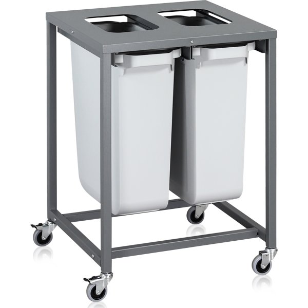 Sorteringsvogn Light, 2 beholdere, 120 L.