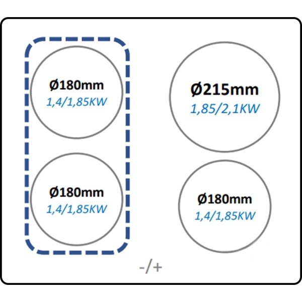 Grand Gourmet Induktionskogeplade, 60 cm