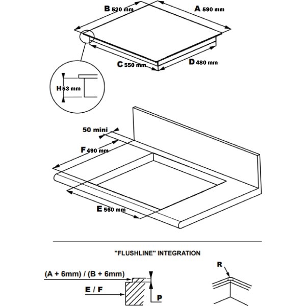 Grand Gourmet Induktionskogeplade, 60 cm