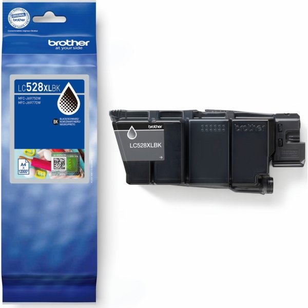Brother LC528XLBK blækpatron, sort, 12.000 sider