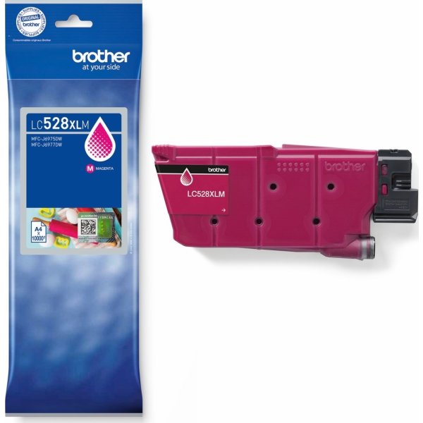 Brother LC528XLM blækpatroner magenta 10.000 sider