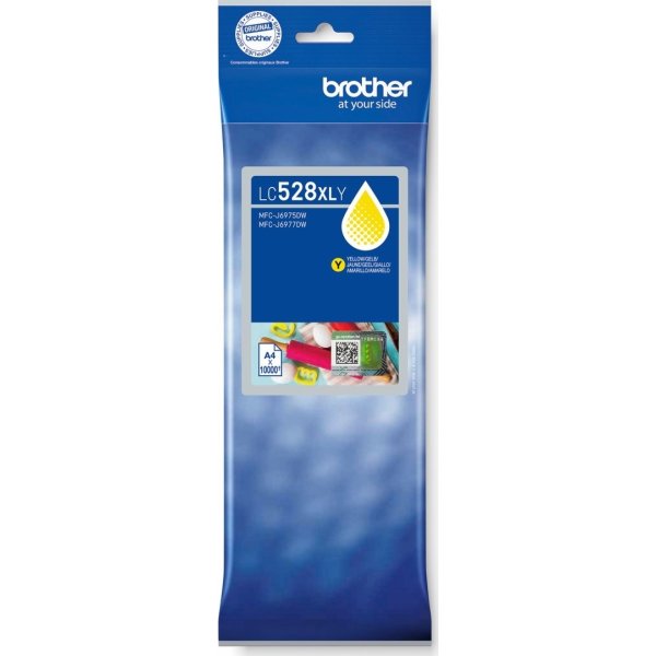 Brother LC528XLY blækpatron, gul, 10.000 sider
