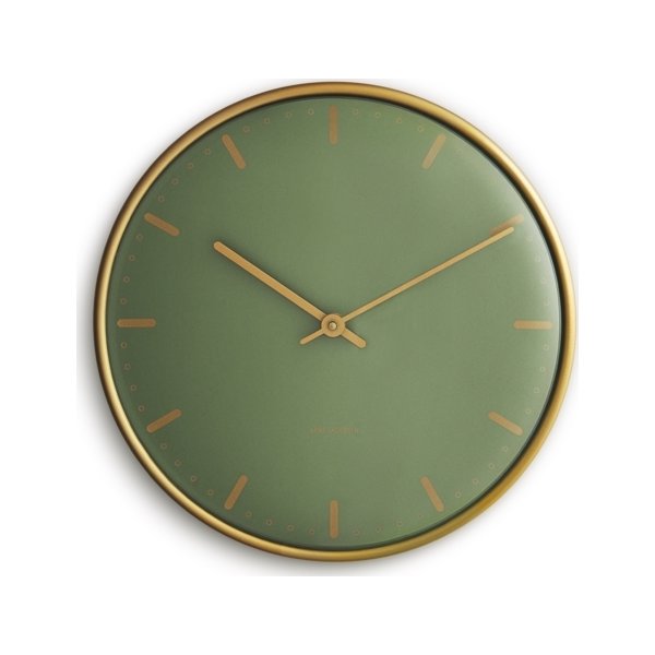 Arne Jacobsen City Hall Vægur Ø21 cm, grøn