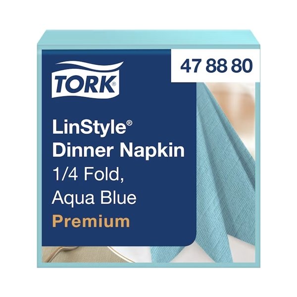 Tork Linstyle Middagsserviet, Isblå, 50 stk.