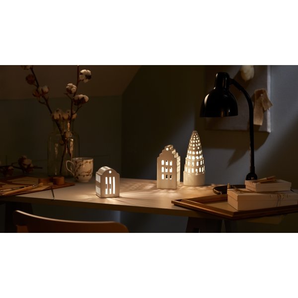 Kähler Urbania Lyshus Herregård H17cm, hvid