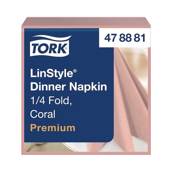 Tork Linstyle Middagsserviet, Koral, 50 stk.