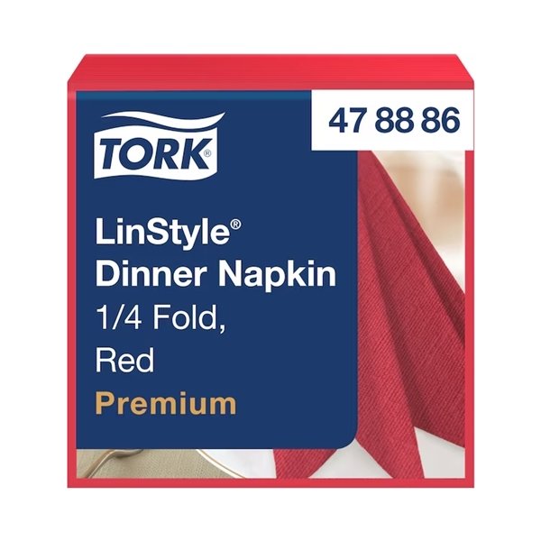 Tork Linstyle Middagsserviet, Rød, 50 stk.
