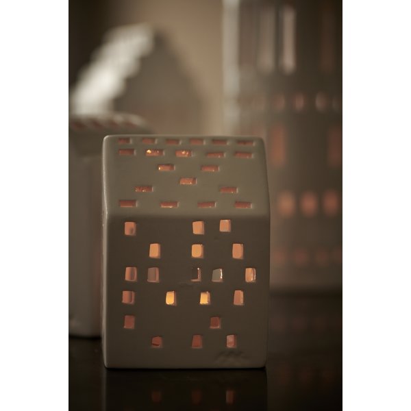 Kähler Urbania Lyshus Klassisk H9,5 cm, hvid