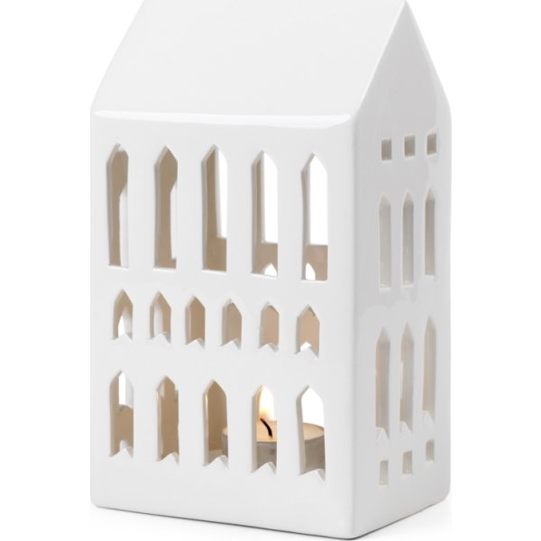 Kähler Urbania Lyshus Kirke H18 cm, hvid