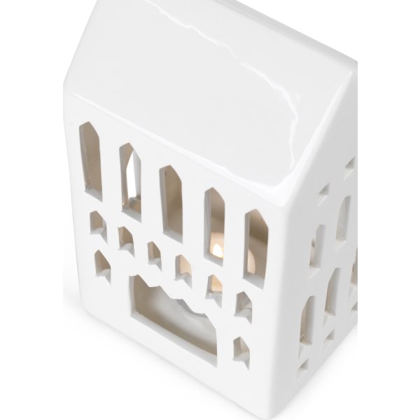 Kähler Urbania Ljuslykta Kyrka H18 cm, vit