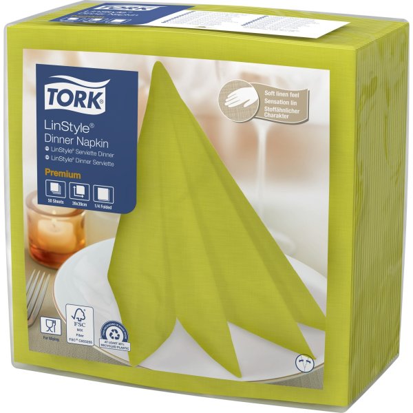 Tork Linstyle Middagsserviet, Pistacie, 50 stk.