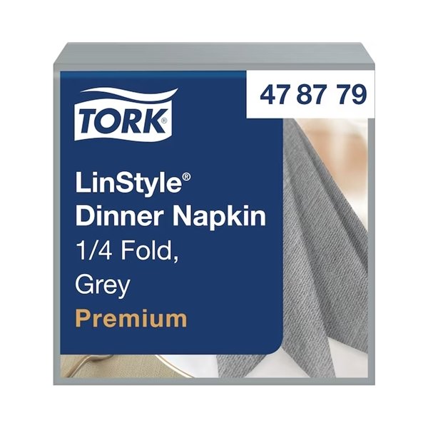 Tork Linstyle Middagsserviet, Grå, 50 stk.