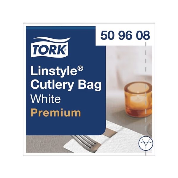 Tork Linstyle Bestikpose, Hvid, 50 stk.