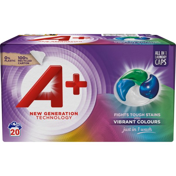 A+ Active 4 Vaskekapsler | Colour | 20 stk.