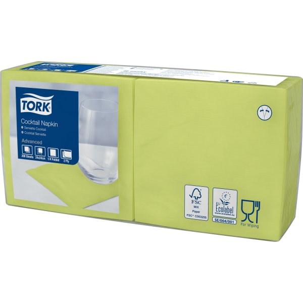 Tork Kaffeserviet, 2-lag, Lime, 200 stk.