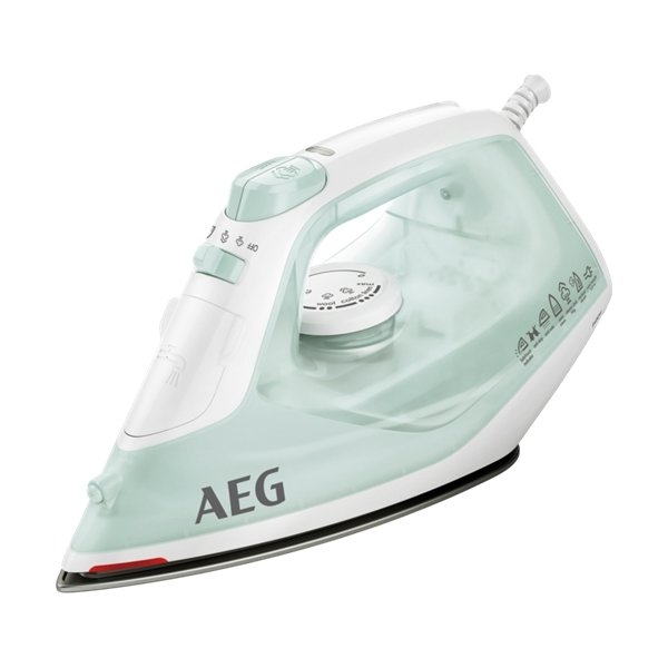 AEG Dampstrygejern - 2400 W, grøn/hvid