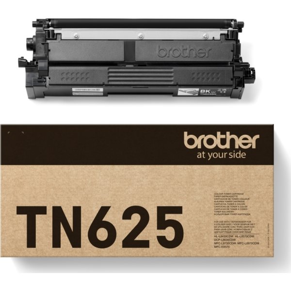 Brother TN625BK lasertoner, sort, 3.000 sider