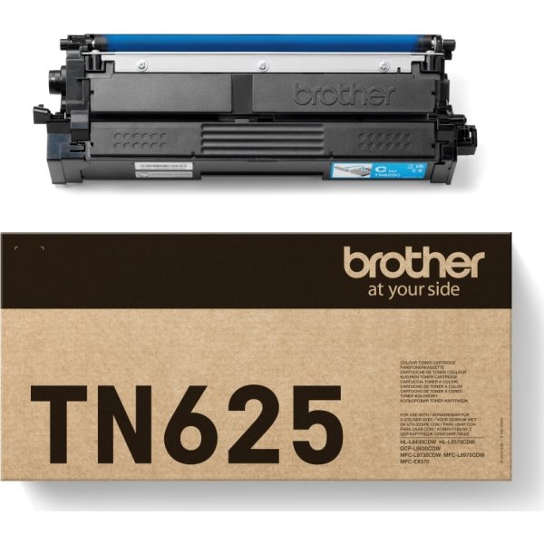 Brother TN625C lasertoner, cyan, 1.800 sider