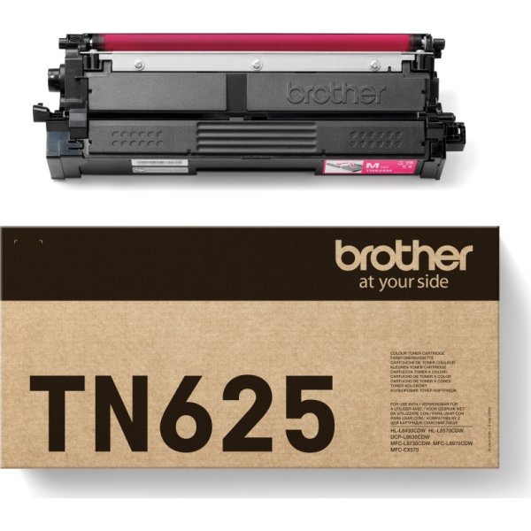 Brother TN625M lasertoner, magenta, 1.800 sider