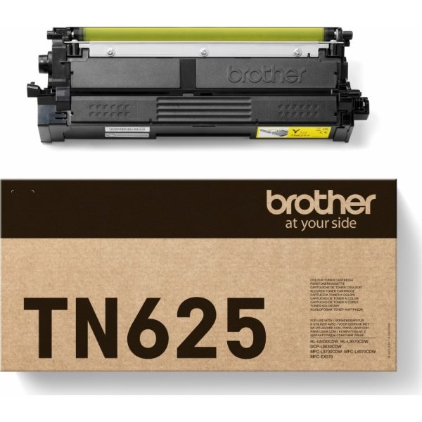 Brother TN625Y lasertoner, gul, 1.800 sider