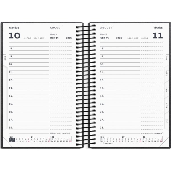 Mayland 26/27 Kalender, Studie Mini, dag