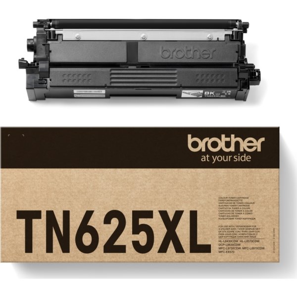 Brother TN625XLBK lasertoner, sort, 5.500 sider