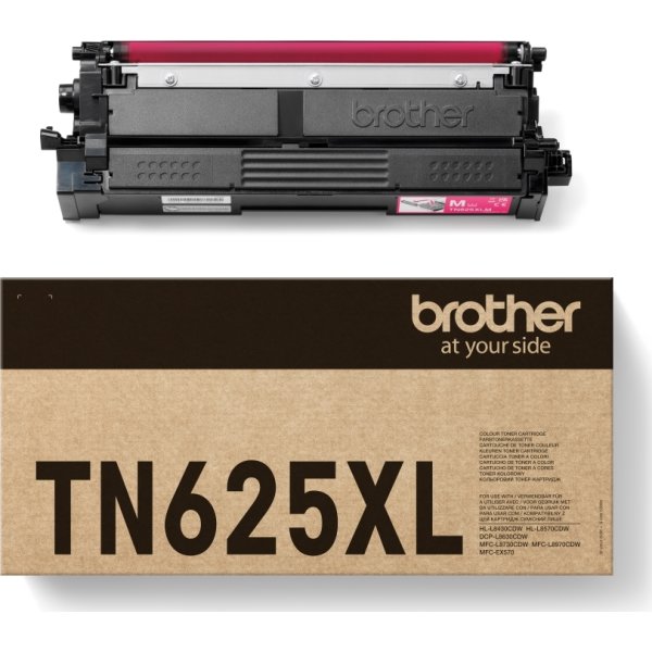 Brother TN625XLM lasertoner, magenta, 4.500 sider