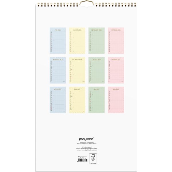 Mayland 26/27 Vægkalender, Color