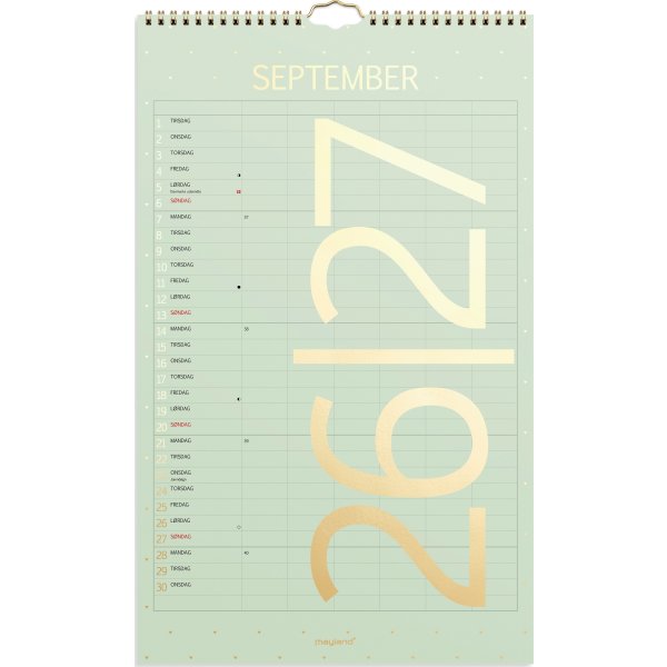 Mayland 26/27 Vægkalender, Color