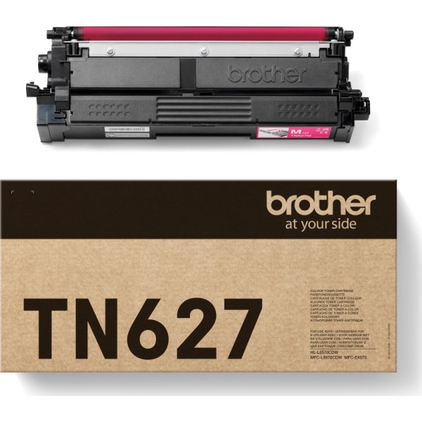 Brother TN627M lasertoner, magenta, 10.000 sider