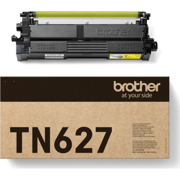 Brother TN627Y lasertoner, gul, 10.000 sider