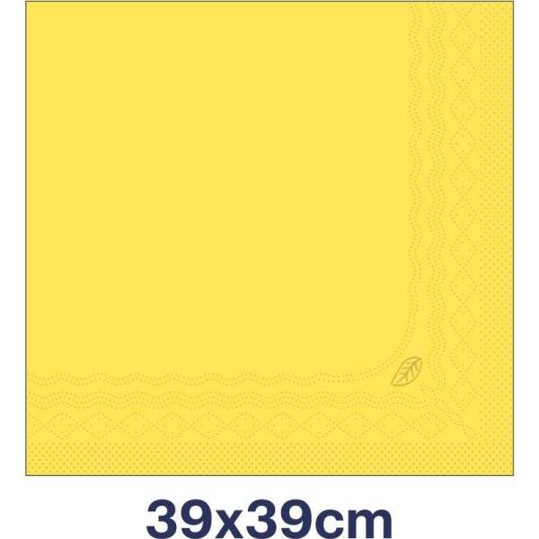 Tork Middagsserviet, 3-lag, Gul, 100 stk.