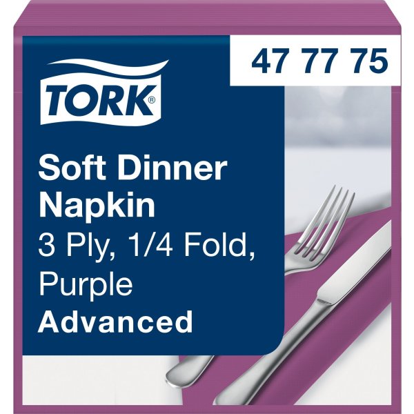 Tork Middagsserviet, 3-lag, Lilla, 100 stk.