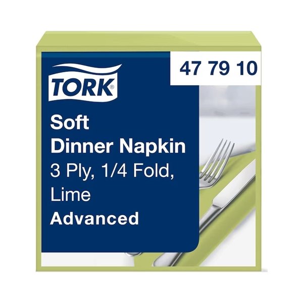 Tork Middagsserviet, 3-lag, Lime, 100 stk.