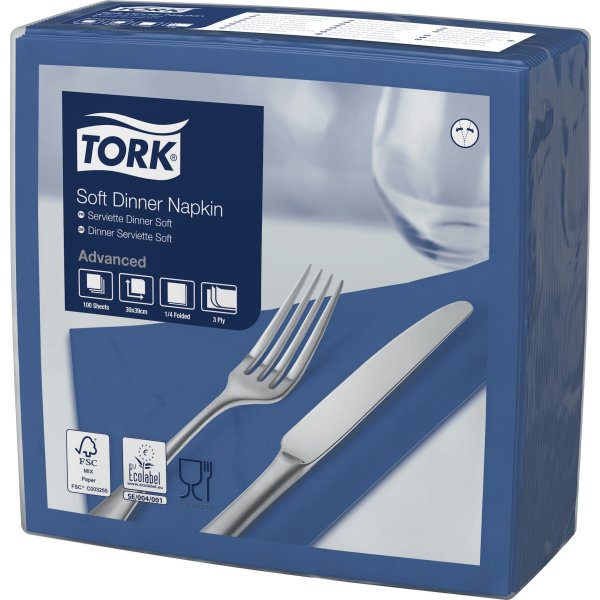 Tork Middagsserviet, 3-lag, Mørkeblå, 100 stk.