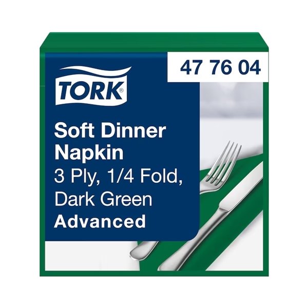 Tork Middagsserviet, 3-lag, Mørkegrøn, 100 stk.