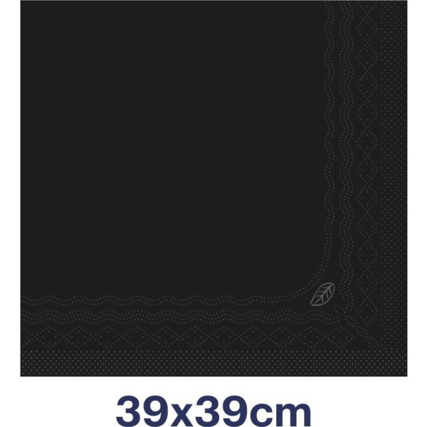 Tork Middagsserviet, 3-lag, Sort, 100 stk.